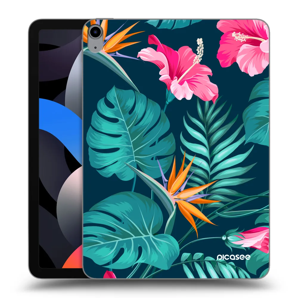 Picasee silikonska prozirna maskica za Apple iPad Air 4 10.9" 2020 - Pink Monstera