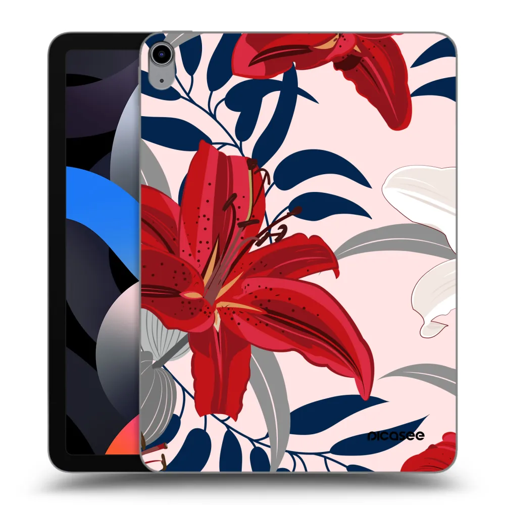 Picasee silikonska prozirna maskica za Apple iPad Air 4 10.9" 2020 - Red Lily