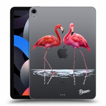 Picasee silikonska prozirna maskica za Apple iPad Air 4 10.9" 2020 - Flamingos couple