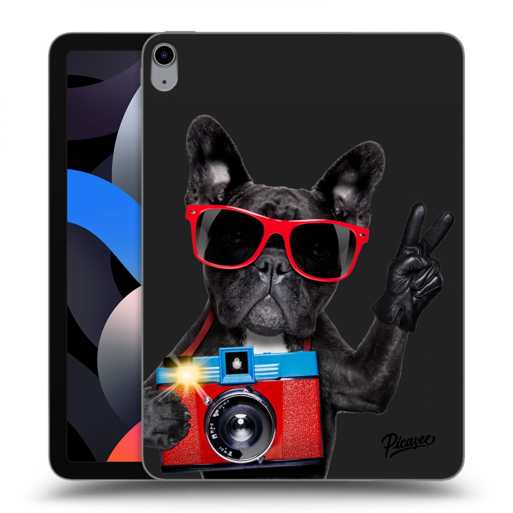 Picasee crna silikonska maskica za Apple iPad Air 4 10.9" 2020 - French Bulldog