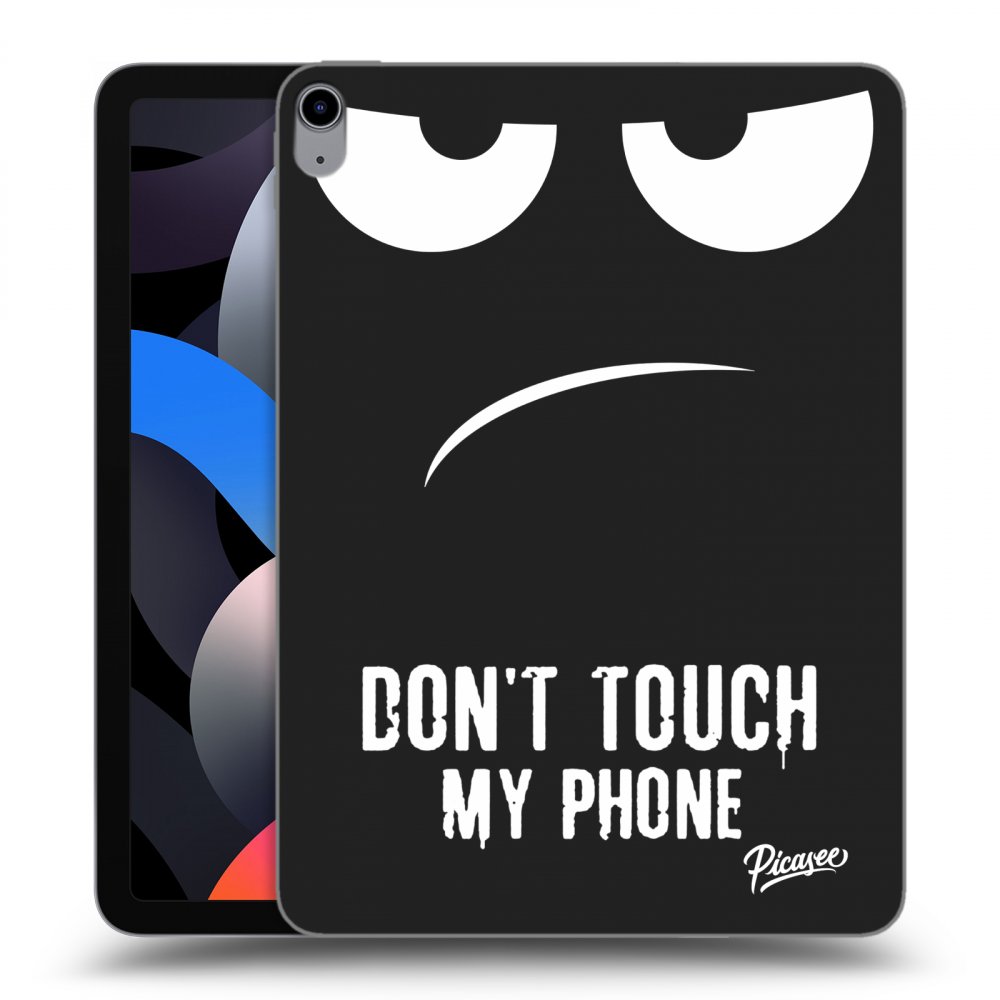Picasee crna silikonska maskica za Apple iPad Air 4 10.9" 2020 - Don't Touch My Phone