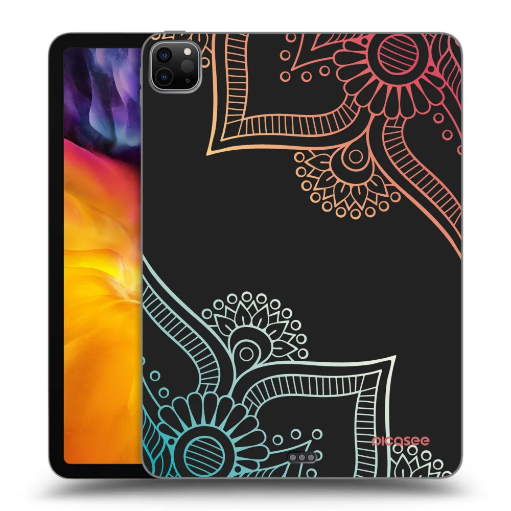 Picasee crna silikonska maskica za Apple iPad Pro 11" 2020 (2.gen) - Flowers pattern