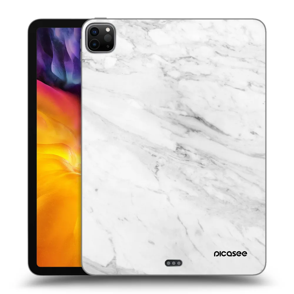 Picasee crna silikonska maskica za Apple iPad Pro 11" 2020 (2.gen) - White marble