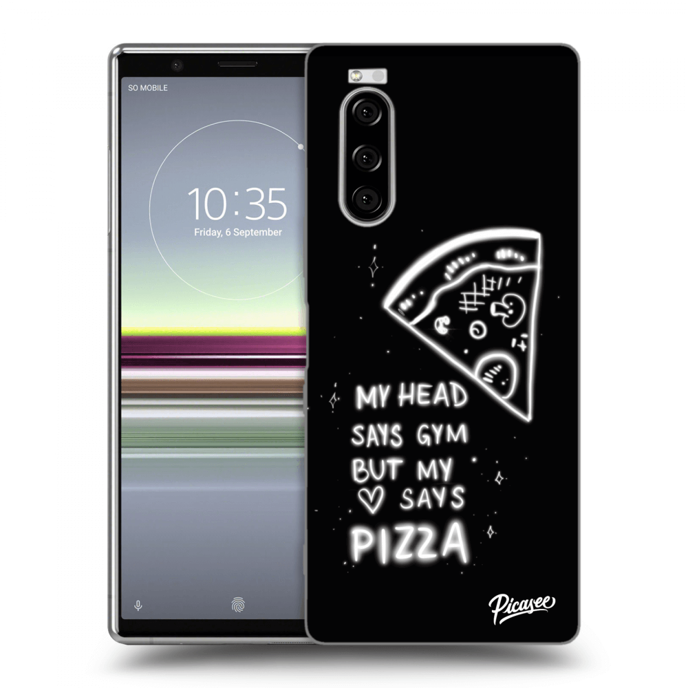 Picasee silikonska prozirna maskica za Sony Xperia 5 - Pizza
