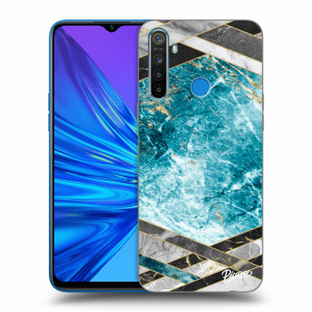 Maskica za Realme 5 - Blue geometry