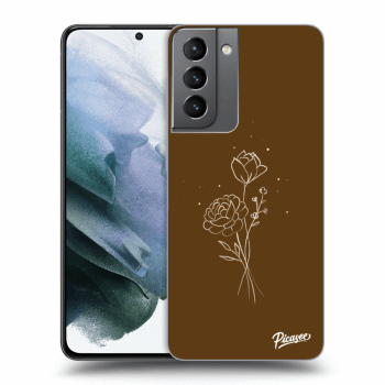 Picasee ULTIMATE CASE za Samsung Galaxy S21 5G G991B - Brown flowers