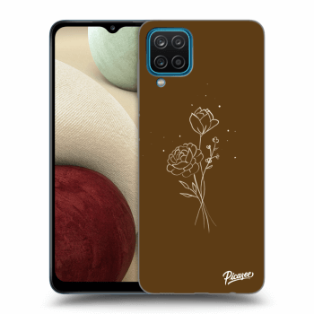 Picasee ULTIMATE CASE za Samsung Galaxy A12 A125F - Brown flowers
