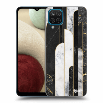 Maskica za Samsung Galaxy A12 A125F - Black & White tile