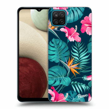 Maskica za Samsung Galaxy A12 A125F - Pink Monstera