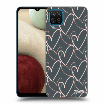 Picasee crna silikonska maskica za Samsung Galaxy A12 A125F - Lots of love