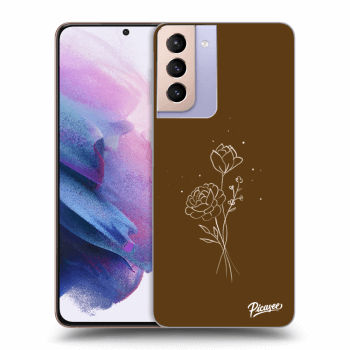 Picasee ULTIMATE CASE za Samsung Galaxy S21+ 5G G996F - Brown flowers