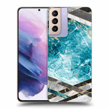 Maskica za Samsung Galaxy S21+ G996F - Blue geometry