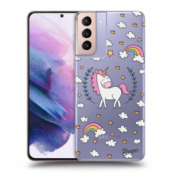 Picasee silikonska prozirna maskica za Samsung Galaxy S21+ 5G G996F - Unicorn star heaven