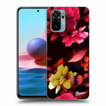 Picasee silikonska prozirna maskica za Xiaomi Redmi Note 10 - Dark Peonny