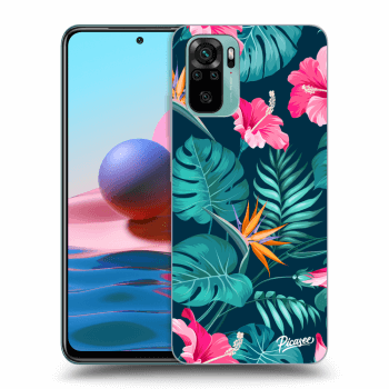 Maskica za Xiaomi Redmi Note 10 - Pink Monstera