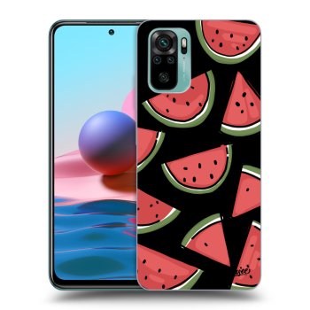 Picasee crna silikonska maskica za Xiaomi Redmi Note 10 - Melone