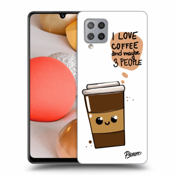 Picasee crna silikonska maskica za Samsung Galaxy A42 A426B - Cute coffee