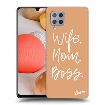 Picasee crna silikonska maskica za Samsung Galaxy A42 A426B - Boss Mama