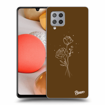 Picasee ULTIMATE CASE za Samsung Galaxy A42 A426B - Brown flowers
