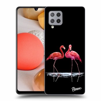 Picasee ULTIMATE CASE za Samsung Galaxy A42 A426B - Flamingos couple
