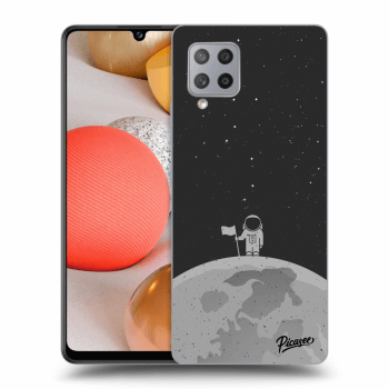 Picasee crna silikonska maskica za Samsung Galaxy A42 A426B - Astronaut