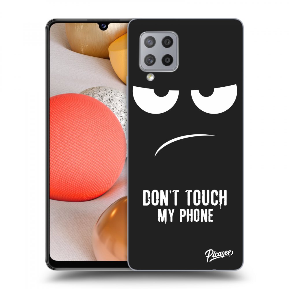 Picasee crna silikonska maskica za Samsung Galaxy A42 A426B - Don't Touch My Phone