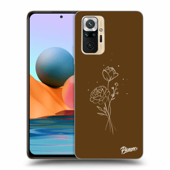 Picasee ULTIMATE CASE za Xiaomi Redmi Note 10 Pro - Brown flowers
