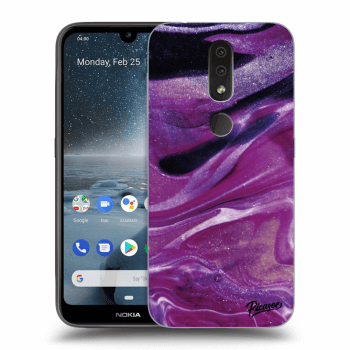 Maskica za Nokia 4.2 - Purple glitter