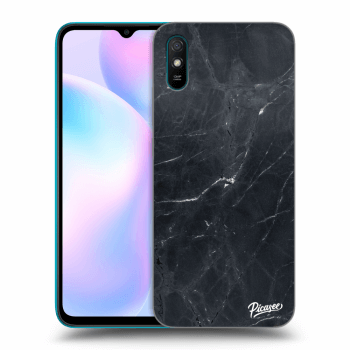 Picasee silikonska prozirna maskica za Xiaomi Redmi 9AT - Black marble