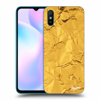 Picasee crna silikonska maskica za Xiaomi Redmi 9AT - Gold