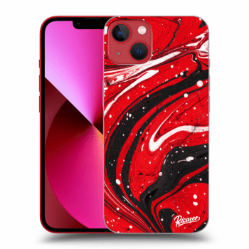 Picasee silikonska prozirna maskica za Apple iPhone 13 - Red black