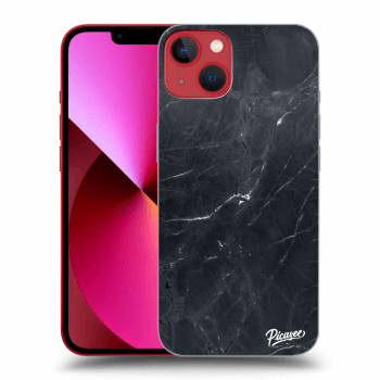 Picasee silikonska prozirna maskica za Apple iPhone 13 - Black marble