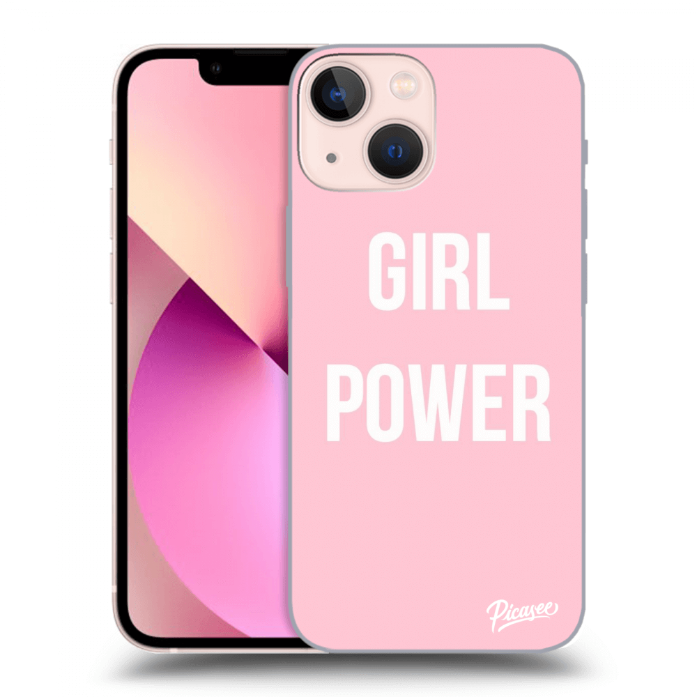 Picasee crna silikonska maskica za Apple iPhone 13 mini - Girl power