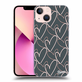 Picasee silikonska prozirna maskica za Apple iPhone 13 mini - Lots of love