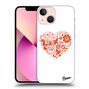 Picasee silikonska prozirna maskica za Apple iPhone 13 mini - Big heart