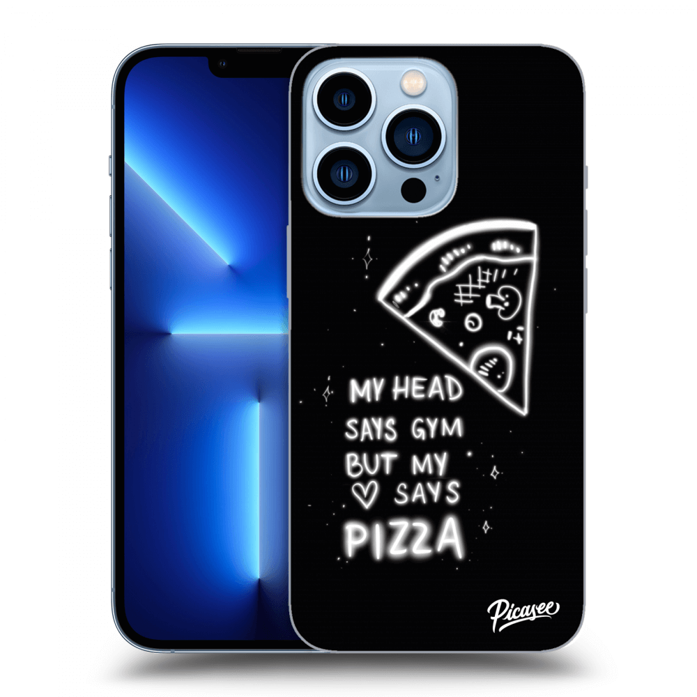 Picasee crna silikonska maskica za Apple iPhone 13 Pro - Pizza