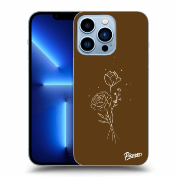 Picasee ULTIMATE CASE MagSafe za Apple iPhone 13 Pro - Brown flowers