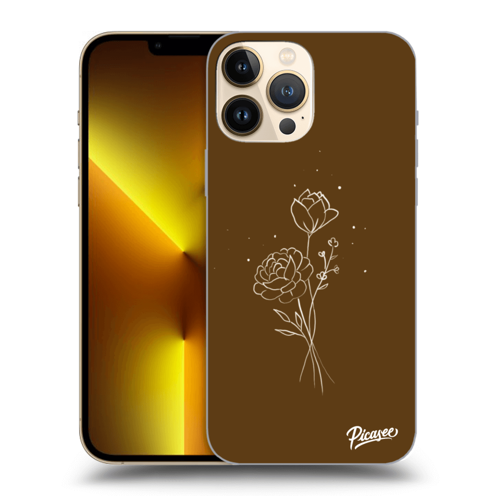 Picasee ULTIMATE CASE MagSafe za Apple iPhone 13 Pro Max - Brown flowers