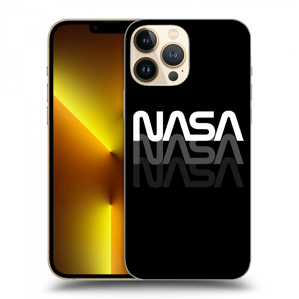 Picasee crna silikonska maskica za Apple iPhone 13 Pro Max - NASA Triple