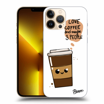 Picasee crna silikonska maskica za Apple iPhone 13 Pro Max - Cute coffee