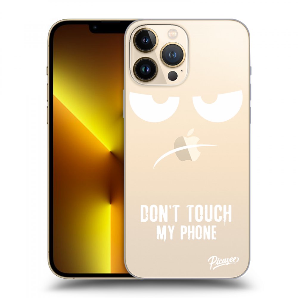 Picasee silikonska prozirna maskica za Apple iPhone 13 Pro Max - Don't Touch My Phone