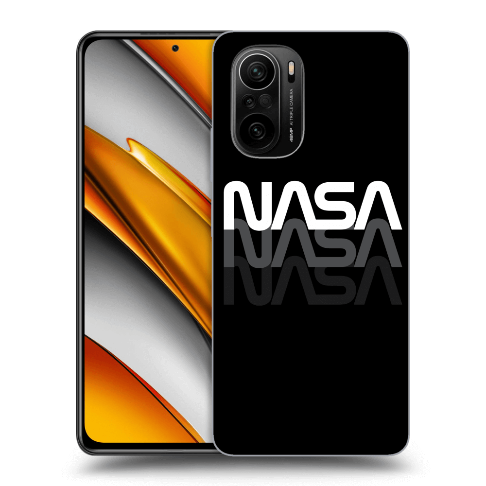 Picasee crna silikonska maskica za Xiaomi Poco F3 - NASA Triple