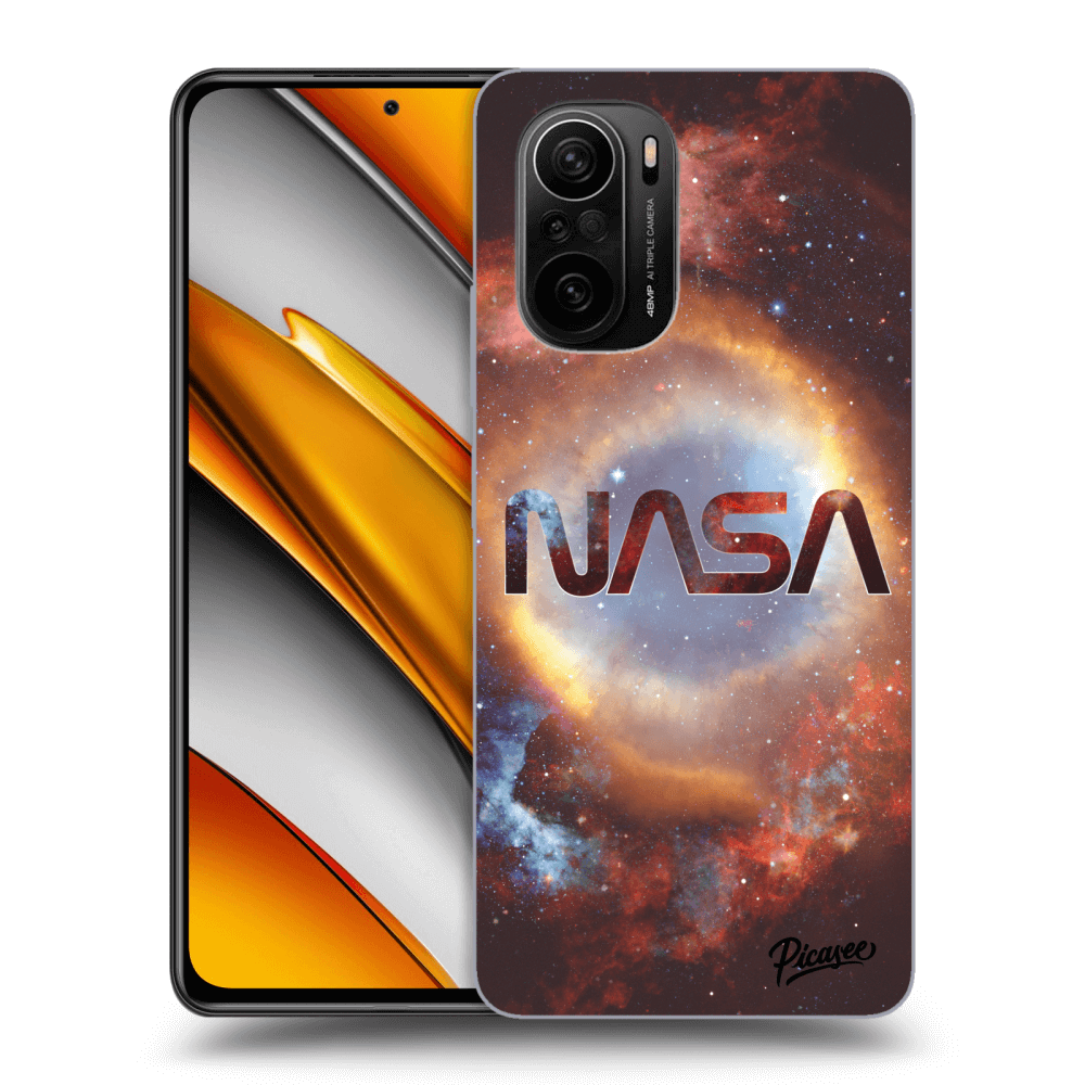 Picasee crna silikonska maskica za Xiaomi Poco F3 - Nebula