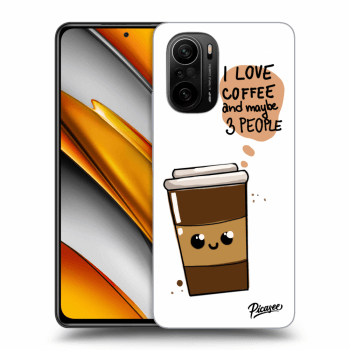 Picasee crna silikonska maskica za Xiaomi Poco F3 - Cute coffee