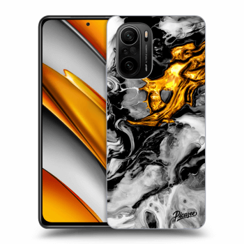 Maskica za Xiaomi Poco F3 - Black Gold 2