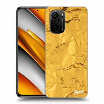 Picasee silikonska prozirna maskica za Xiaomi Poco F3 - Gold