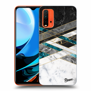 Maskica za Xiaomi Redmi 9T - Black & White geometry