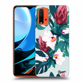 Picasee silikonska prozirna maskica za Xiaomi Redmi 9T - Rhododendron