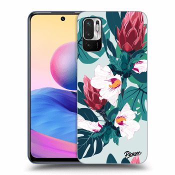 Picasee crna silikonska maskica za Xiaomi Redmi Note 10 5G - Rhododendron