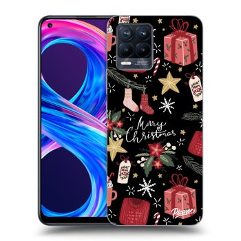 Picasee crna silikonska maskica za Realme 8 Pro - Christmas